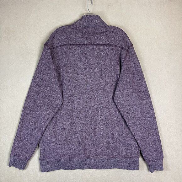 Travis Mathew Sweater Mens XXL Purple Golf Knit Long Sleeve Pockets Preppy - Picture 9 of 10